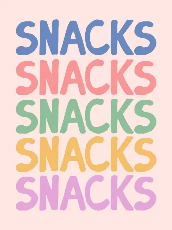Snacks tipográfia falikép