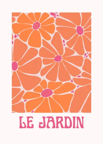 Le Jardin virágos retro falikép