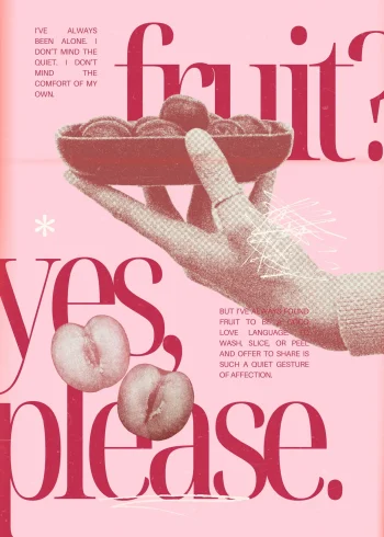 Fruit Please pink magazin falikép