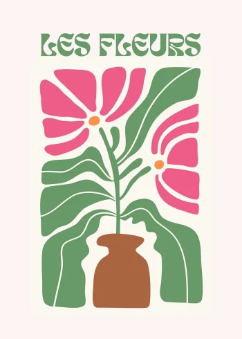Les Fleurs vintage virágos falikép