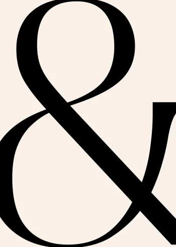 Ampersand minimal tipográfia falikép