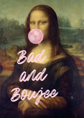 Bad and Boujee Mona Lisa falikép