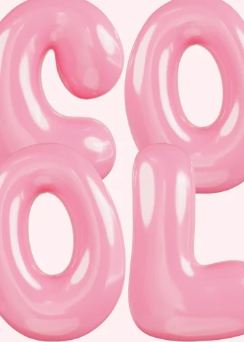 Pink lufi betűk tipográfia falikép