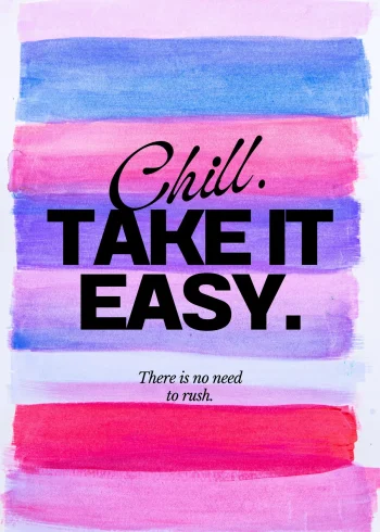 Chill Take It Easy motivációs falikép