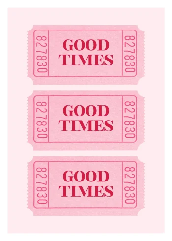 Good Times jegy grafika falikép