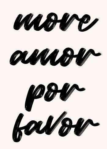 More Amor Por Favor tipográfia falikép
