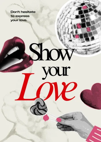 Show Your Love kollázs falikép