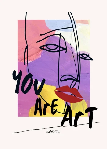 You Are Art absztrakt portré falikép