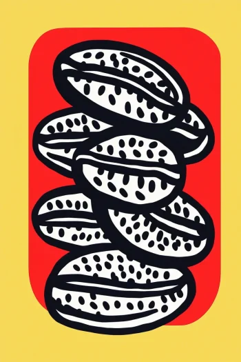 Kávészemek pop art falikép