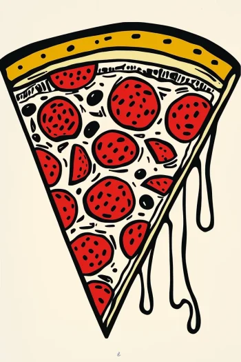 Pizza szelet falikép