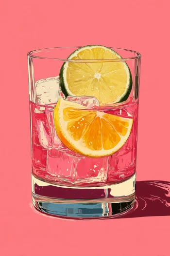 Gyümölcsös martini koktél falikép